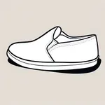 simple white slip-on shoes image